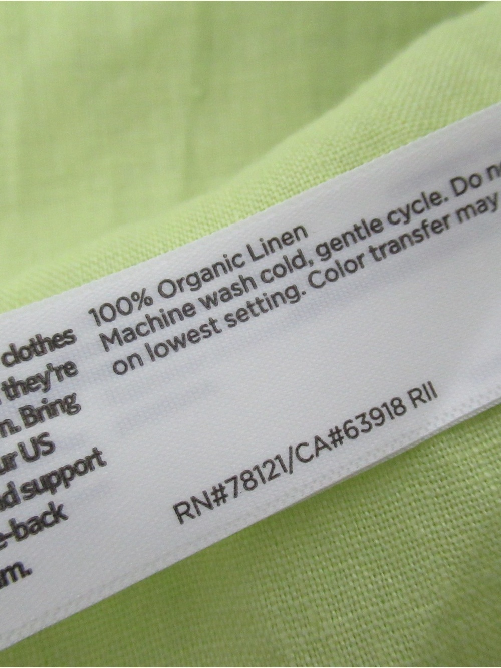 EILEEN FISHER Organic-Linen Square-Neck Dress Honeydew Size Large - Picture 12 of 17